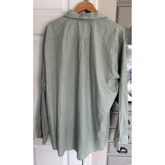 Brooks Brothers Men's XL Green Lightweight Cotton Button Down Top Office - Picture 2 of 4